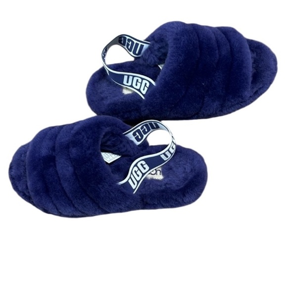 UGG Fluffy Yeah Slip On Elastic Slingback Slide Slippers 6 - Picture 11 of 12